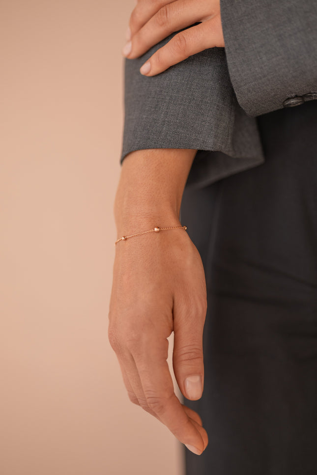 Pas de Marque | Rose gold-filled bracelet Pétanque