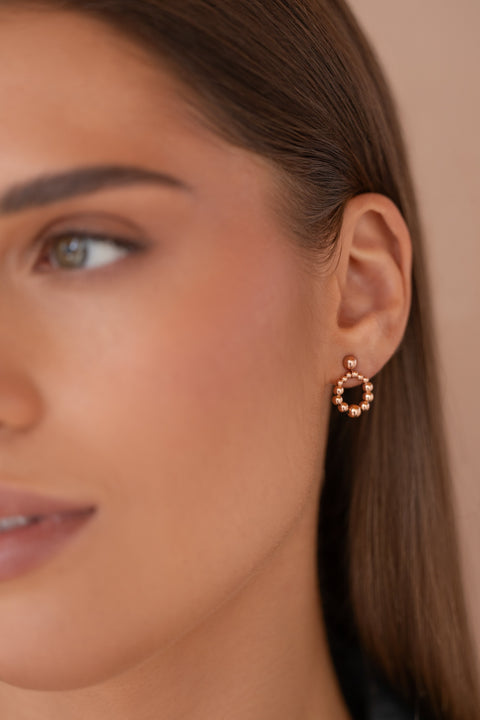 Pas de Marque | Rose gold-filled earrings Rosée Mini
