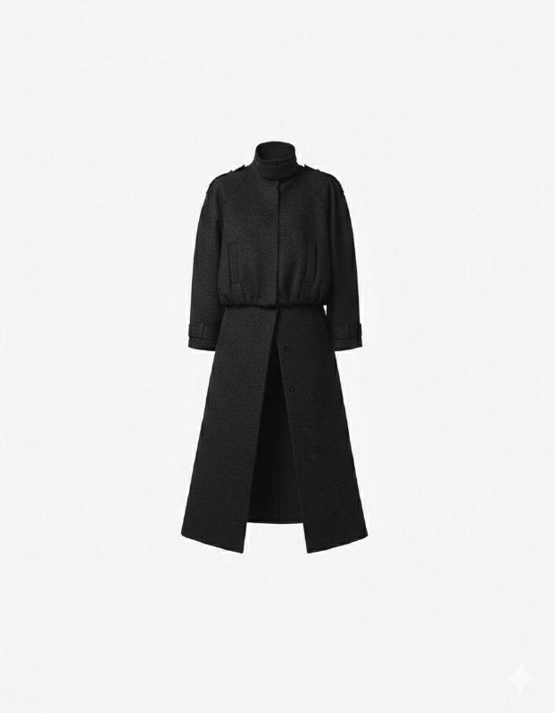 Selera | Transformable Wool Bomber-Coat