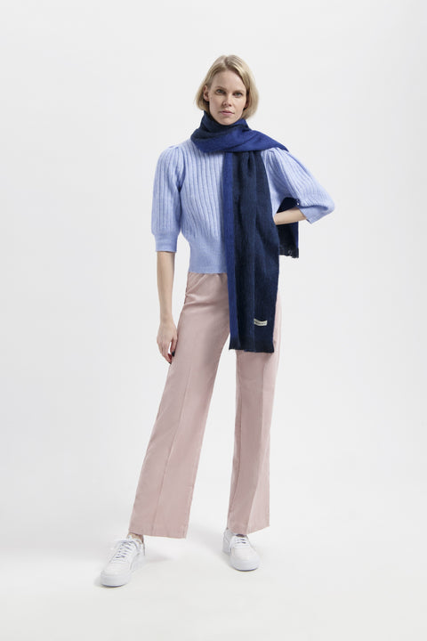 Alpaca Loca | Slim Double Scarf Cobalt / Royal Blue