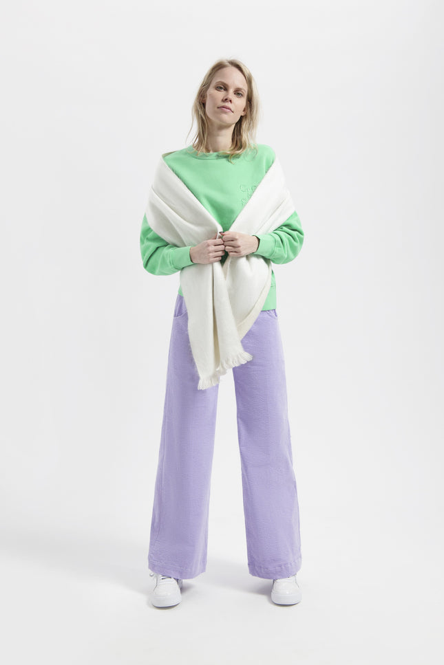 Alpaca Loca | Slim Double Scarf Beige / White