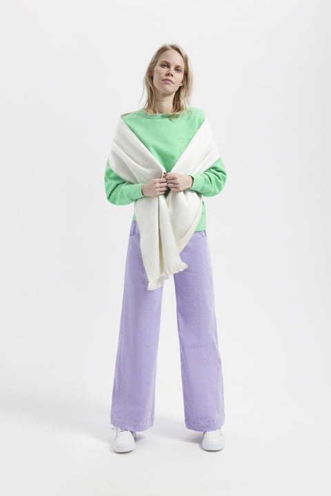 Alpaca Loca | Slim Double Scarf Beige / White