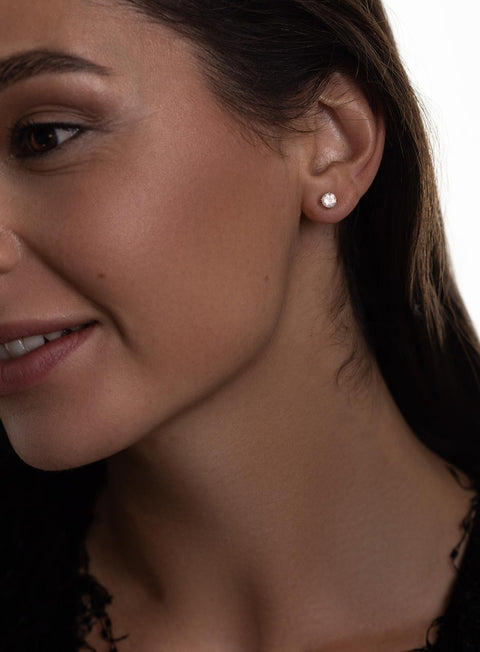 Pas de Marque | Rose quartz single single earring Clou