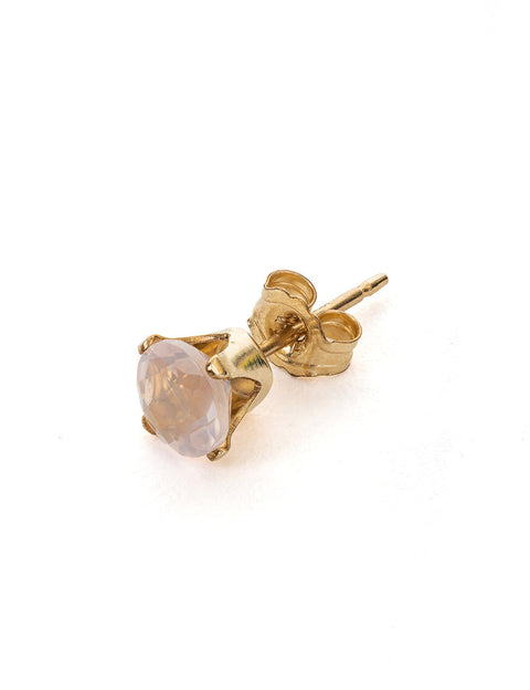 Pas de Marque | Rose quartz single single earring Clou