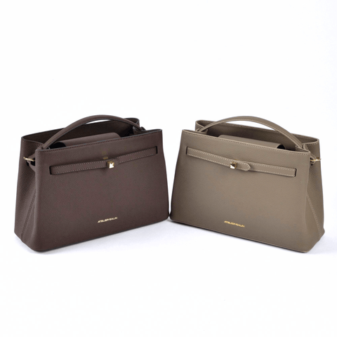 Atelier Galin | Cube Lock Bag - Choco
