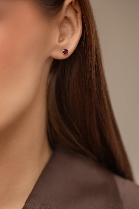 Pas de Marque | Rose quartz single single earring Clou