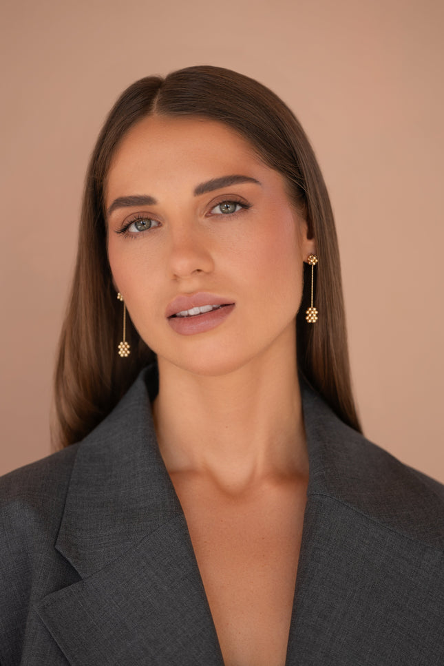Pas de Marque | Gold-filled earrings Pas Le Cube