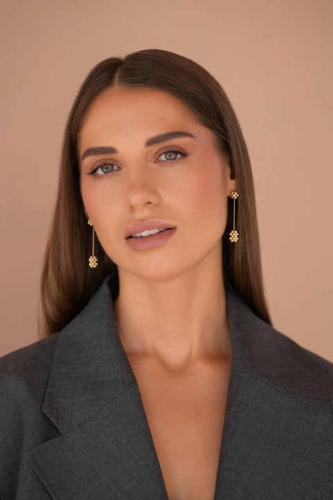 Pas de Marque | Gold-filled earrings Pas Le Cube