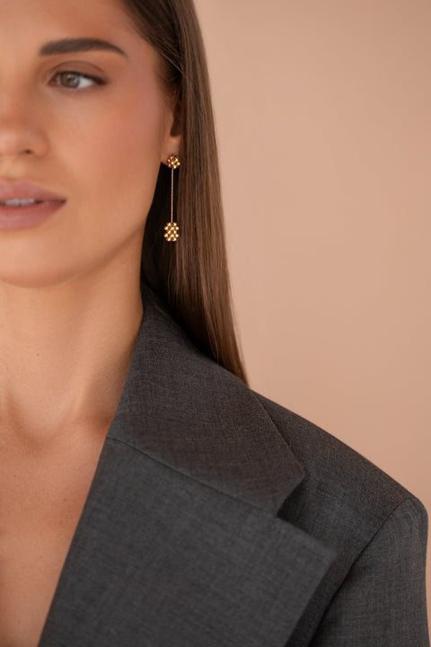 Pas de Marque | Gold-filled earrings Pas Le Cube