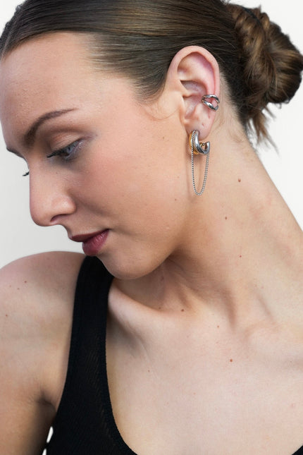 Miss Cecilia | Chain Hoop Earrings