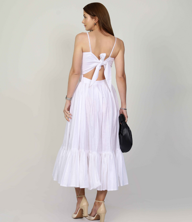 Muda Clothing | Midi dress Daphne white