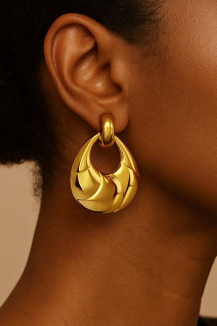 Arvino | Gold Melt Loop Earrings