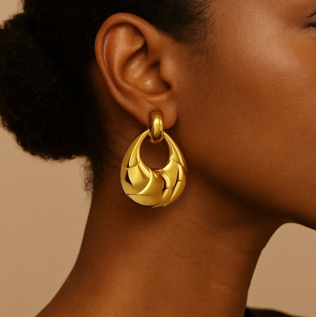 Arvino | Gold Melt Loop Earrings
