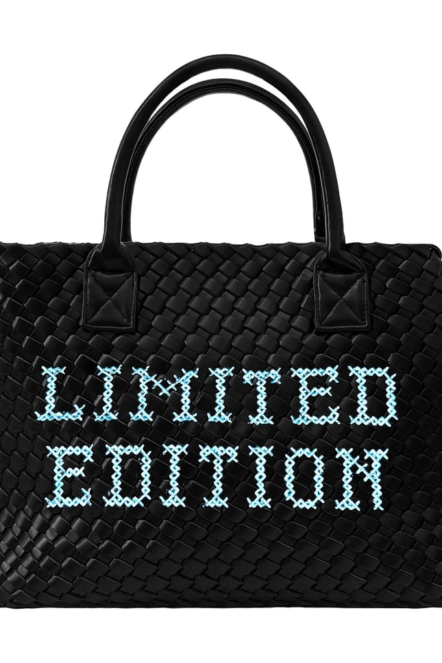 Limited edition woven handbag by Lilly Loves, featuring intricate craftsmanship and stylish design.