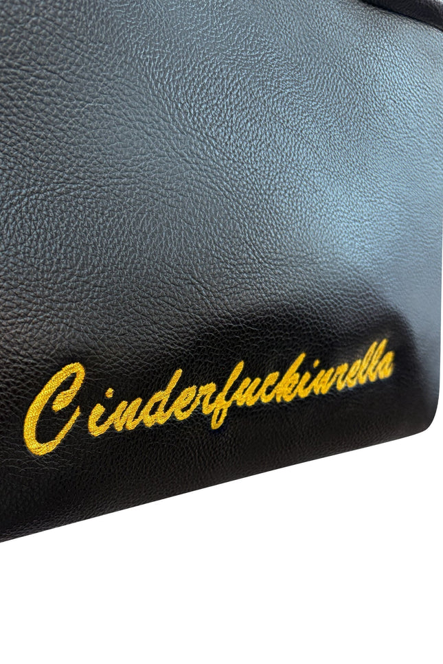 Lilly Loves | Cinderfuckinrella Black Vegan Leather Clutch
