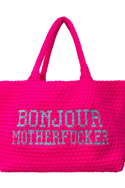 Lilly Loves | Bonjour Motherfucker Neon Pink Bag