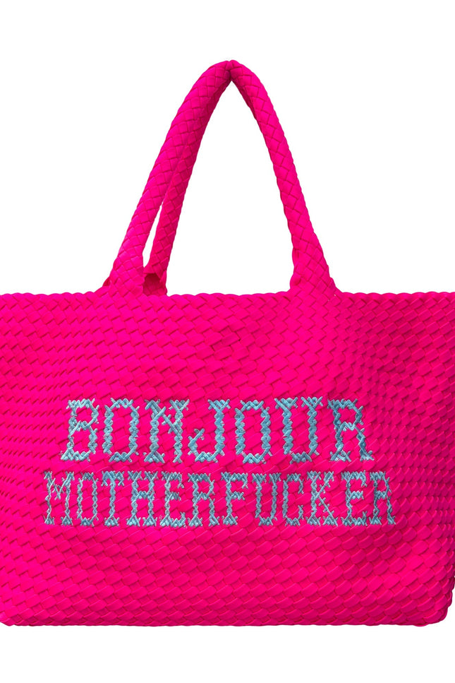 Lilly Loves | Bonjour Motherfucker Neon Pink Bag