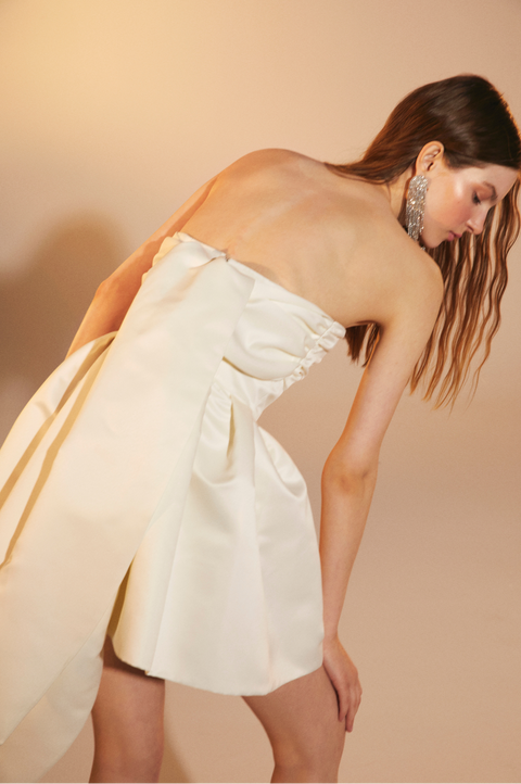 Nazli Ceren | Sukienka mini Miro kremowa