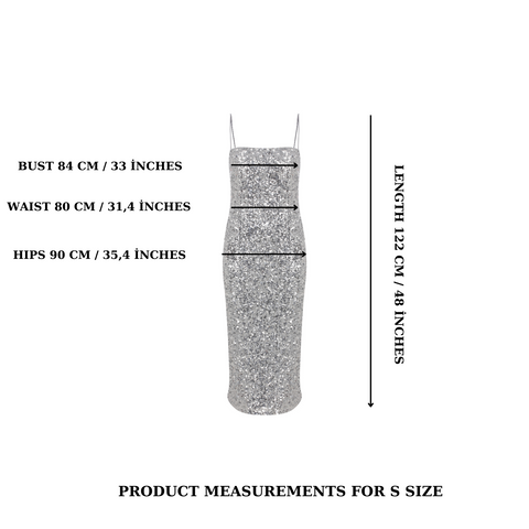 Nazli Ceren | Sukienka midi Miles srebrna