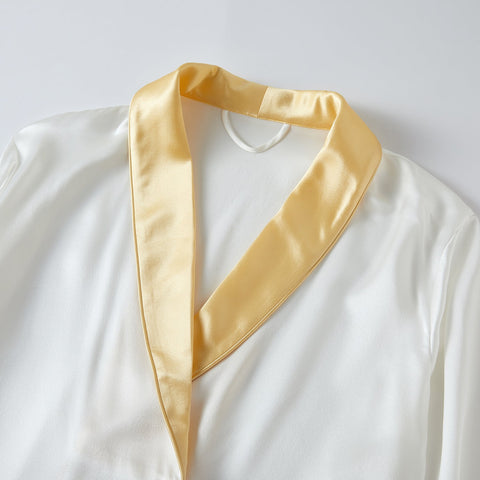 Soft Strokes Silk | Daffodils Long Sleeve Pyjamas Set