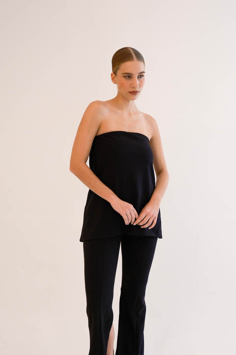 Ashley Stambouli | Gardenia High Waisted Trousers black