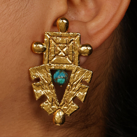 Arvino | Turquoise Sheild Earrings