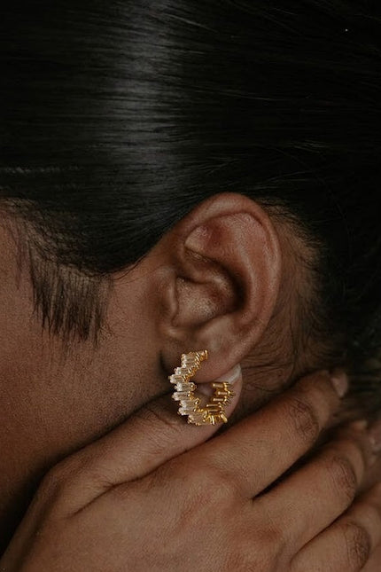 Arvino | Kolczyki Crystal Vogue Hoops