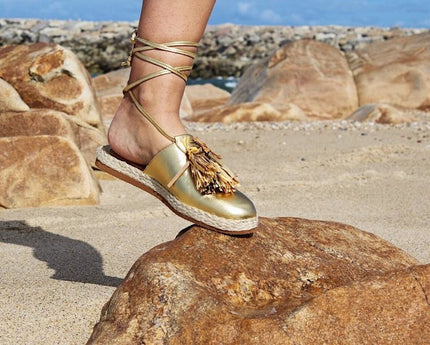 Entrudo | Espadrilles Baçal Raffia golden