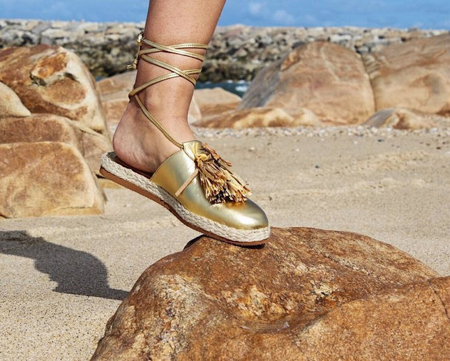 Entrudo | Espadrilles Baçal Raffia golden