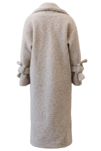 BÚDZIKO | BEIGE LONG TEDDY COAT