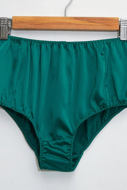 Soft Strokes Silk | Emerald Green Float French Cut Panties