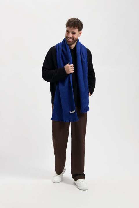 Alpaca Loca | Slim Scarf Bright Blue