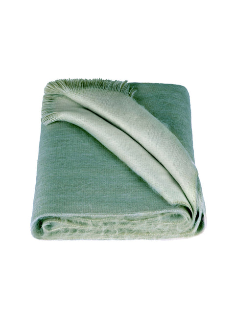 Alpaca Loca | Double Scarf Light Grey / Emerald Green