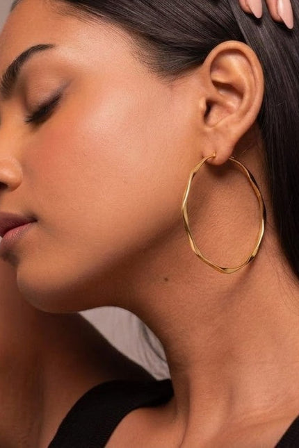 Arvino | Soft Wave 92.5 Sterling Silver Hoops