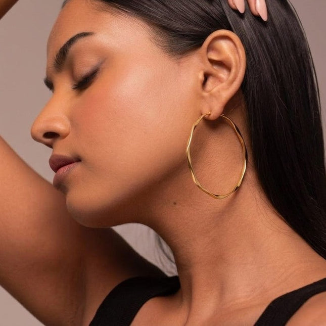 Arvino | Soft Wave 92.5 Sterling Silver Hoops