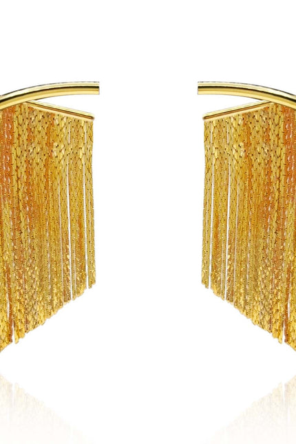 Michael Nash Jewelry | Margherita Gold Plated Two Part Fringe Earrings