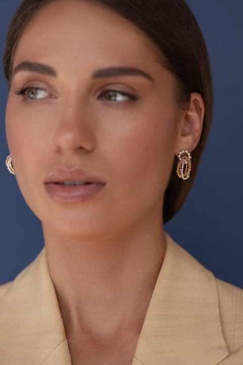 Pas de Marque | 925 sterling silver, gold-filled, and rose gold-filled earrings Trinité