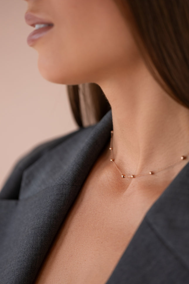 Pas de Marque | Rose gold-filled choker Pétanque