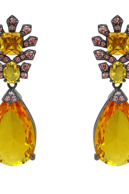 Michael Nash Jewelry | Ingrid Topaz Crystal And Cubic Zirconium Drop Pierced Earrings