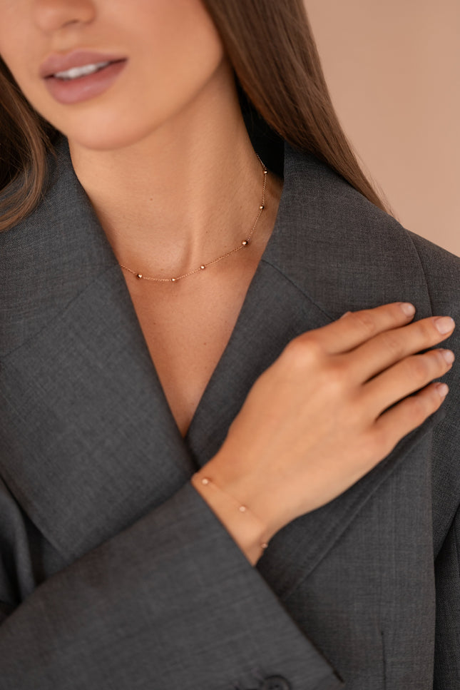 Pas de Marque | Rose gold-filled choker Pétanque