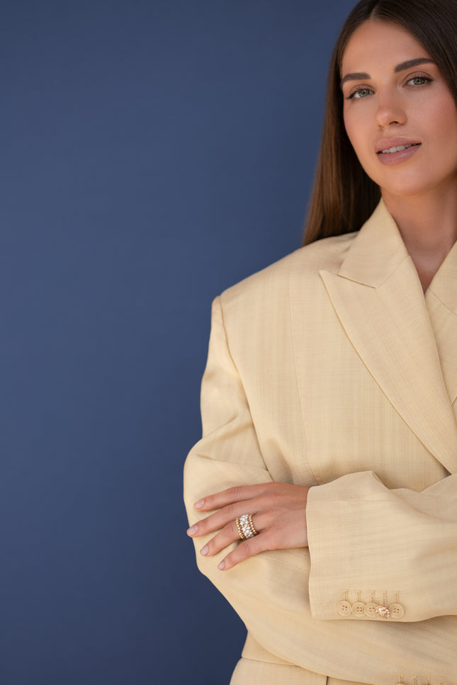 Pas de Marque | Gold-filled freshwater pearl ring La Bague