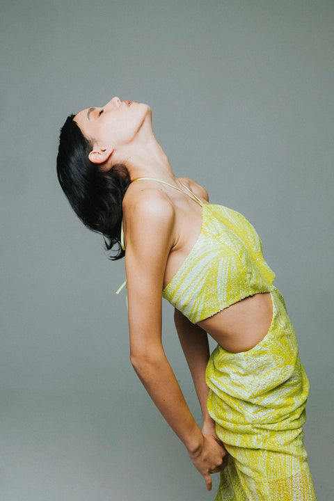 Five p.m. | Lime Dahlia Maxi Dress