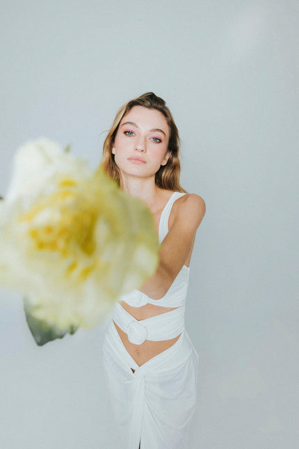 Five p.m. | Rose Midi Dress white