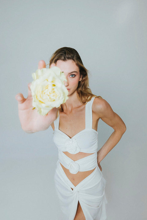 Five p.m. | Rose Midi Dress white