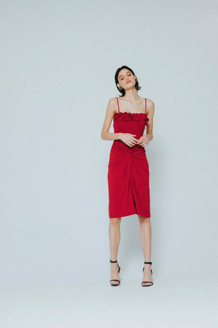 Five p.m. | Rose Midi dress Red
