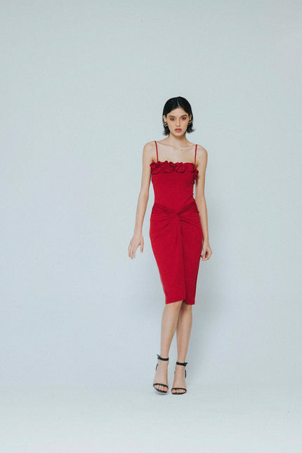 Five p.m. | Rose Midi dress Red