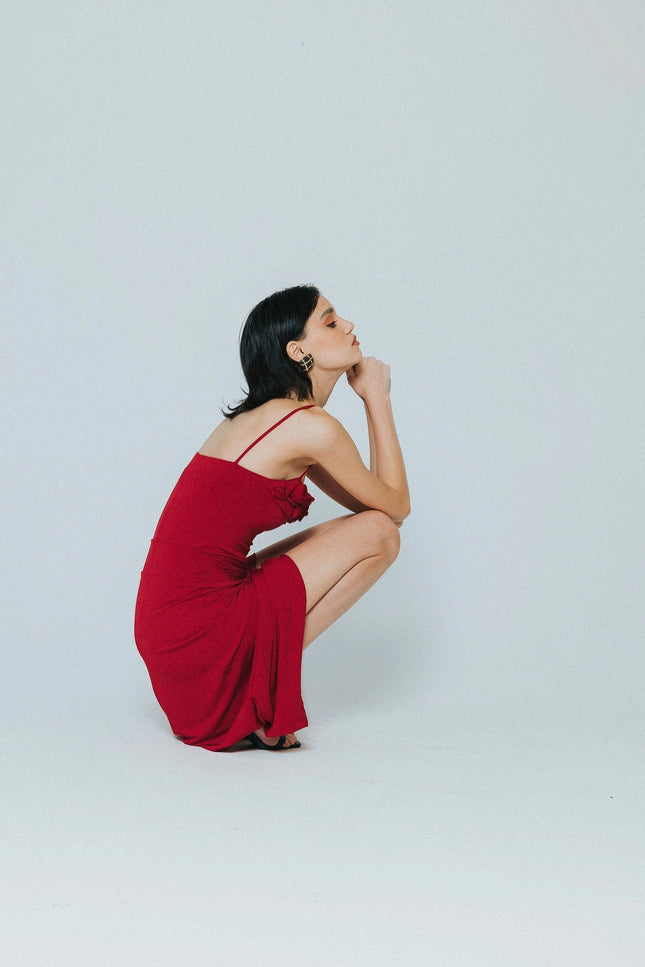 Five p.m. | Rose Midi dress Red