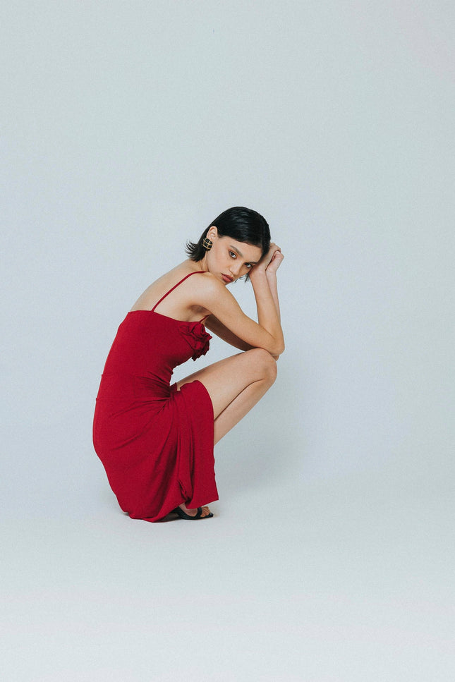 Five p.m. | Rose Midi dress Red