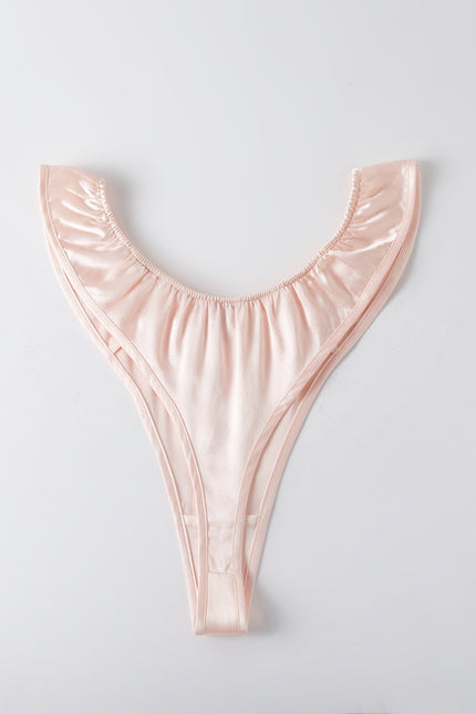 Soft Strokes Silk | Baby Pink Float T-String Panties
