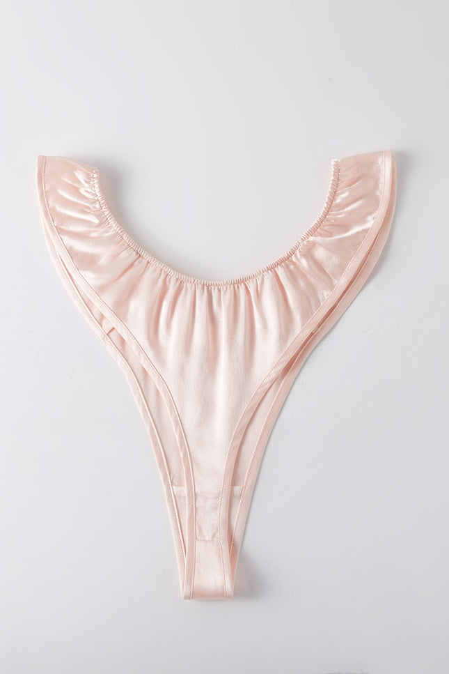 Soft Strokes Silk | Baby Pink Float T-String Panties
